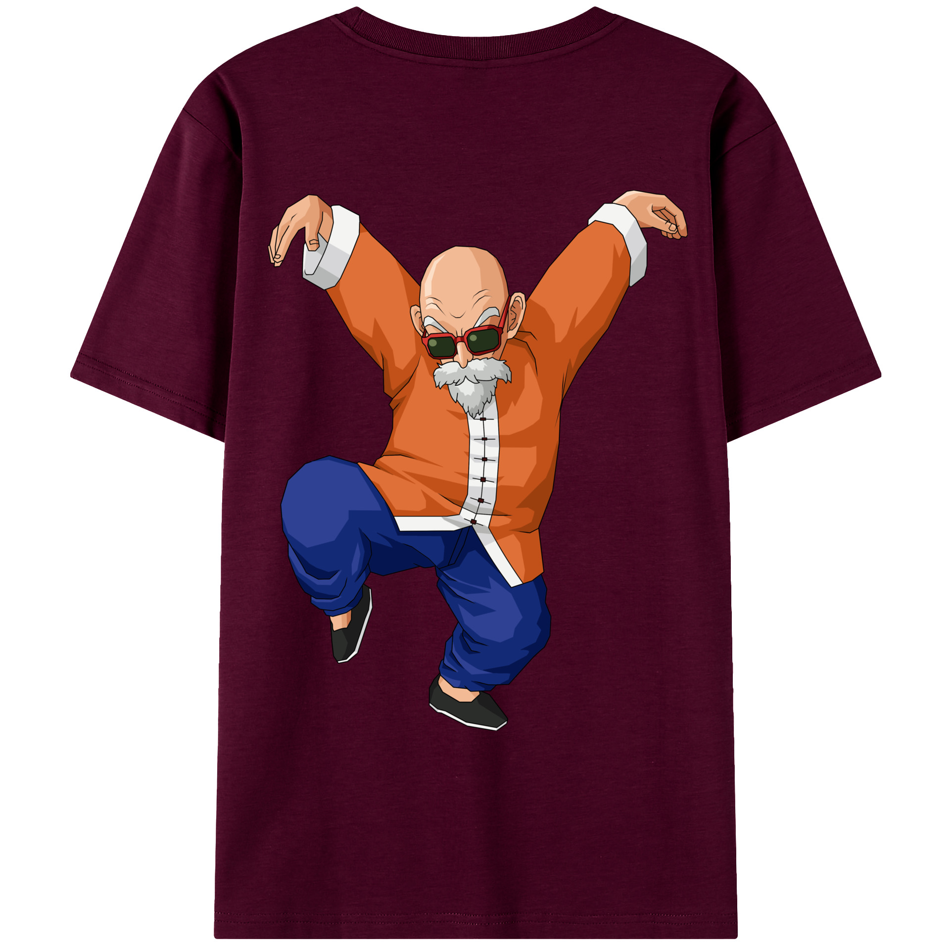 （画像用） ドラゴンボール 亀仙人（かめせんにん） DRAGON BALL Master Roshi Kame Sennin レディース半袖Tシャツ(バックプリント)